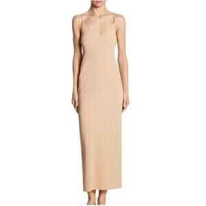 Commando Dress Womens Small Medium Beige Debutante Seamless Maxi Slip V Neck